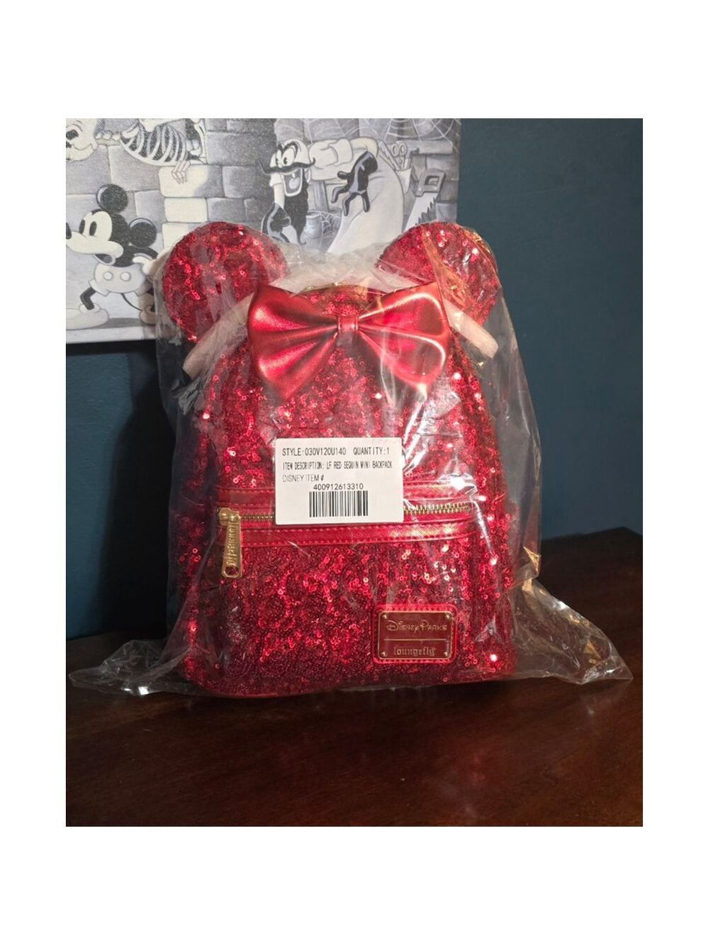 Loungefly Disney Parks Redd Minnie Mouse Backpack